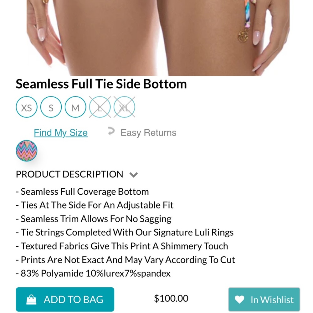 Luli Fama Bikini NWT Miami Sorbet Size Medium - Picture 12 of 13